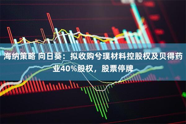 海纳策略 向日葵：拟收购兮璞材料控股权及贝得药业40%股权，股票停牌
